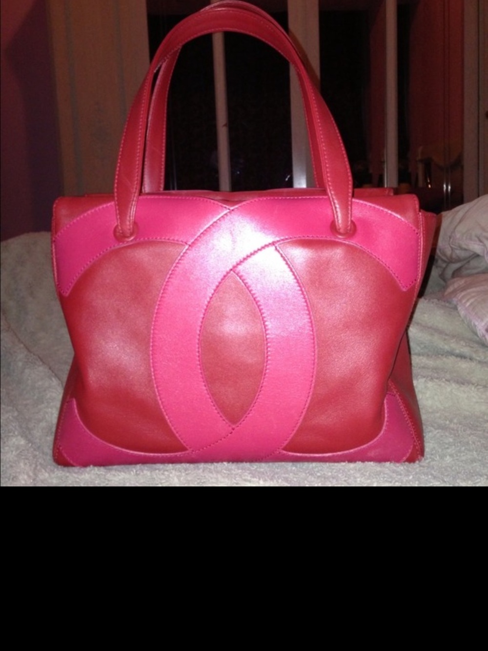 Pink Two-Tone Tote Bag